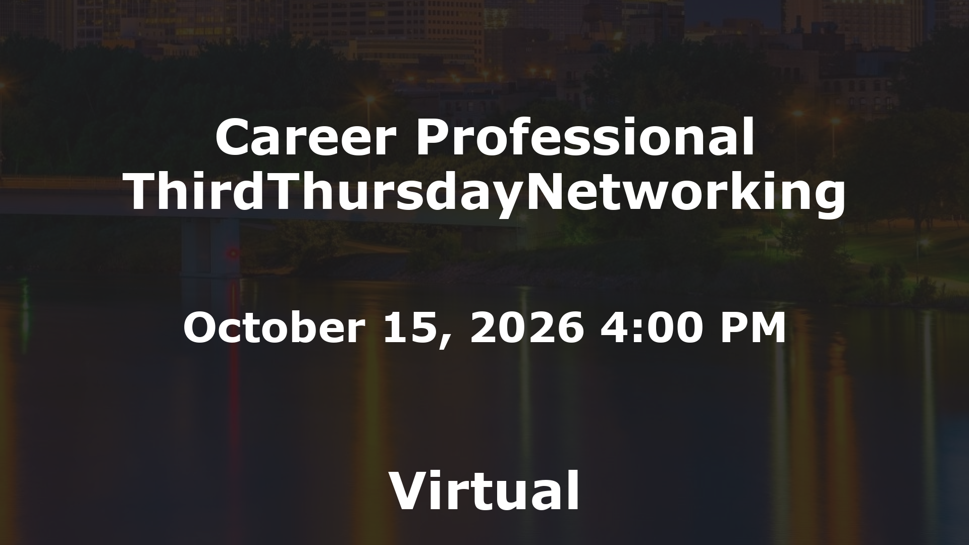 Career Professional ThirdThursdayNetworking event image